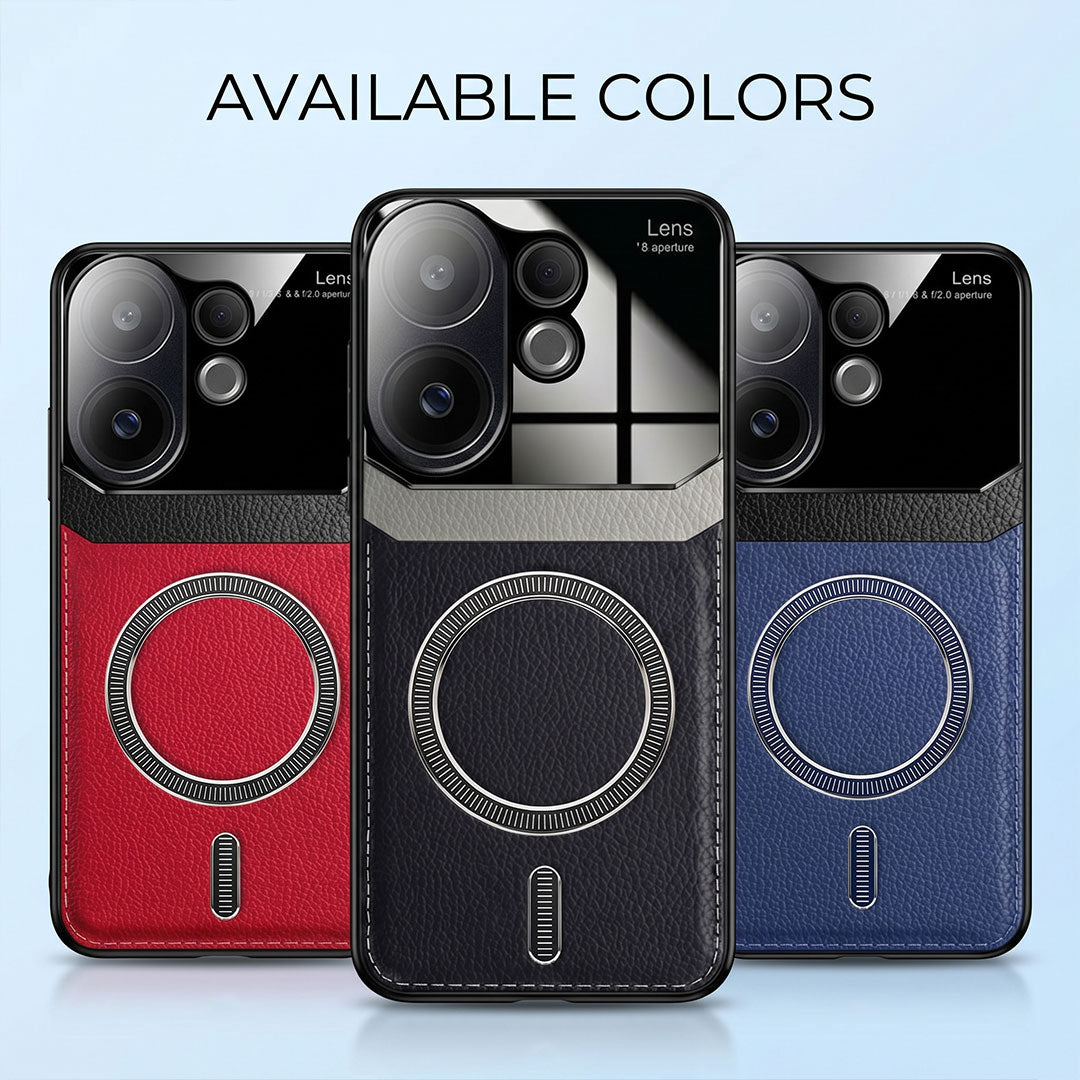 Vivo V60 5G Premium Magsafe Magnetic Leather Lens Protective Case