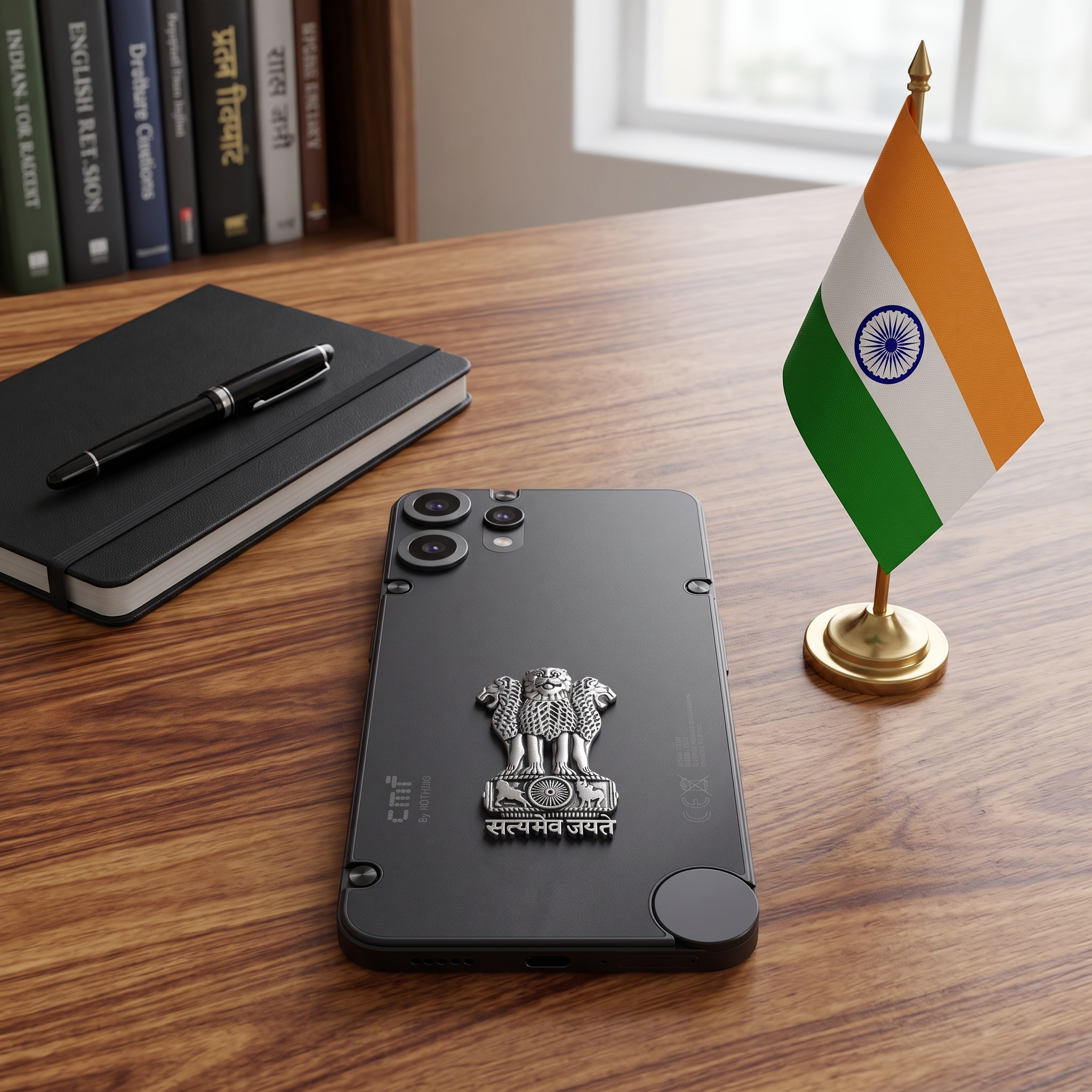 CMF Phone 2 Pro 5G Compatible Satyamev Jayate 3D Metal Emblem Sticker