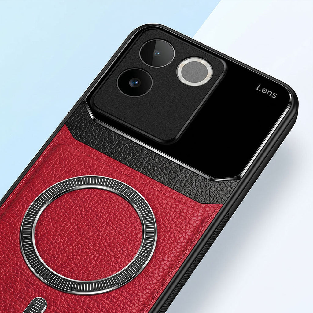 Vivo T2 Pro 5G Premium Magsafe Magnetic Leather Lens Protective Case