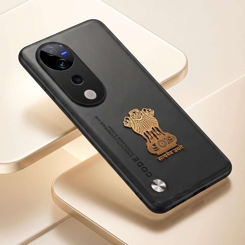 Vivo T3 Ultra 5G Satyamev Jayate Vegan Leather Back Case