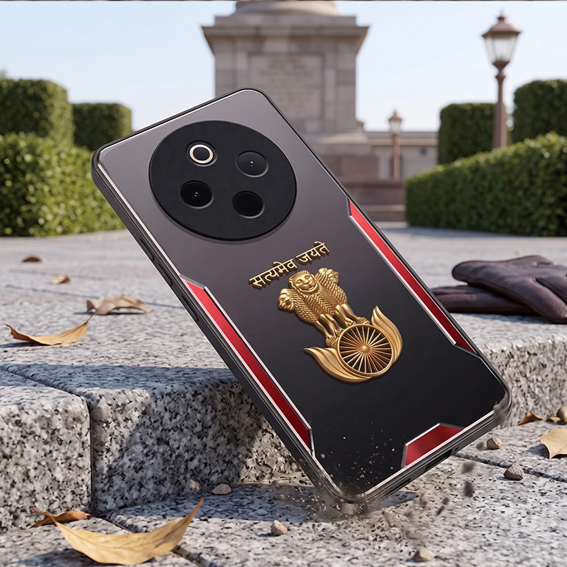 Vivo T4 5G Satyamev Jayate 3D Metal Aluminium Back Case