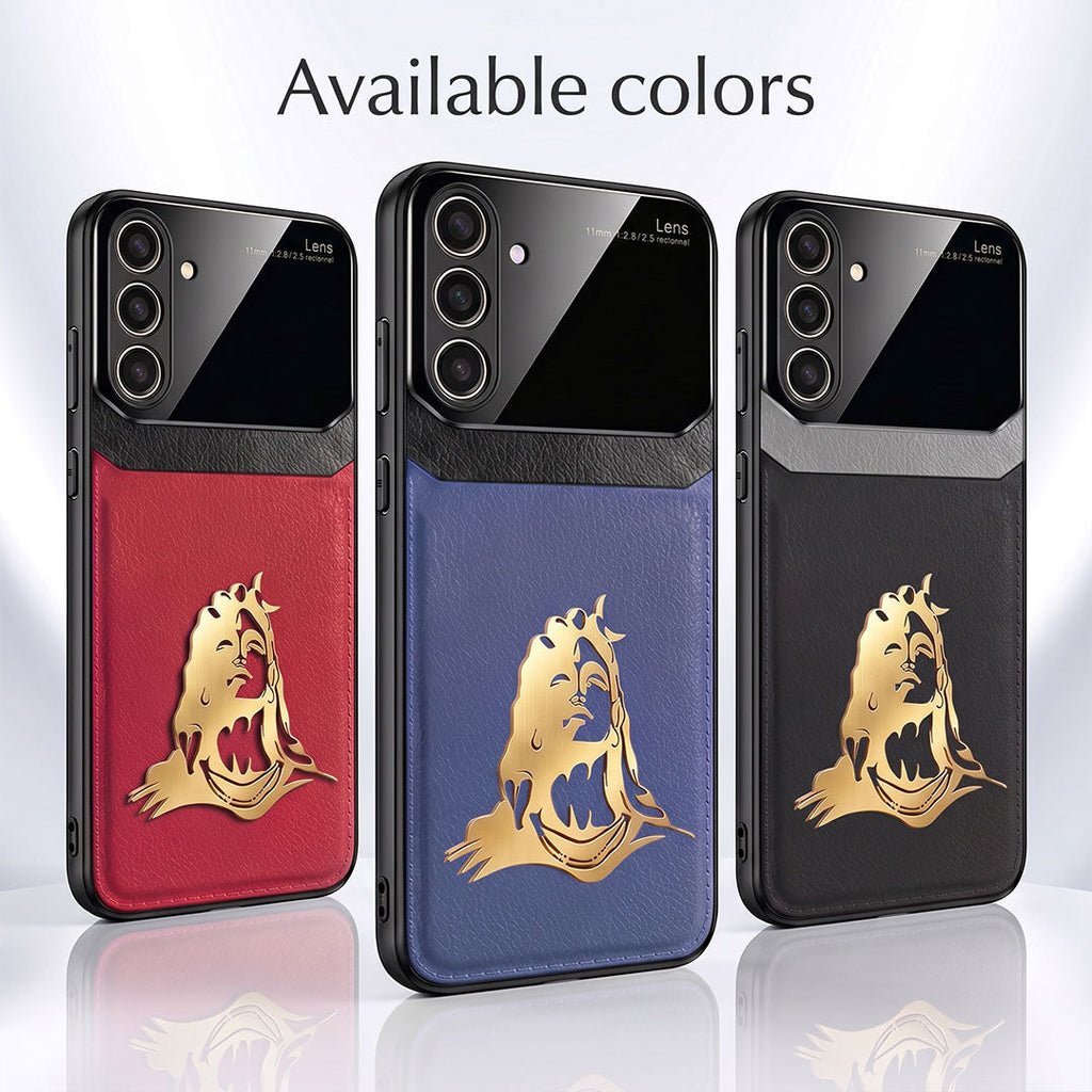 Samsung Galaxy A16 5G Mahadev 3D Gold Metal Leather Back Case