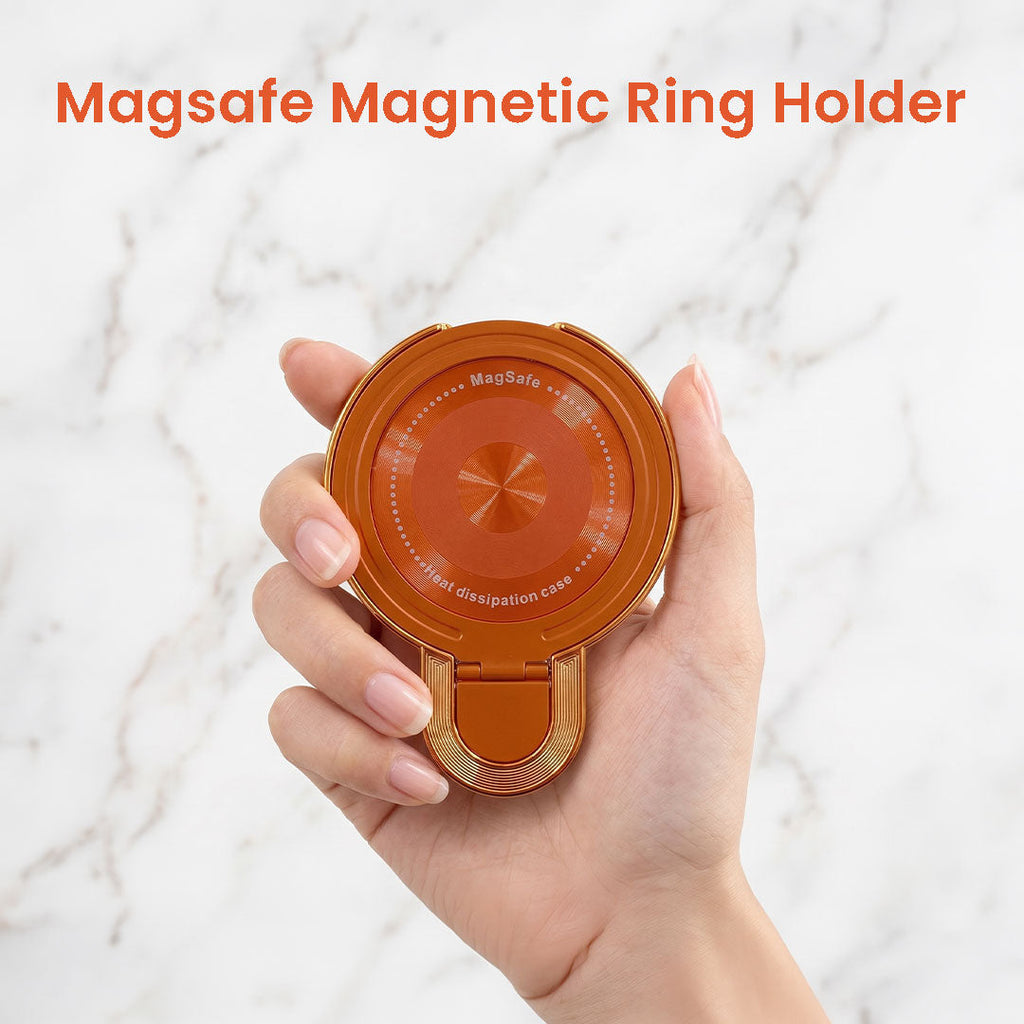 Motorola Edge 60 Pro 5G Invincible Bracket Ring Stand Airbag Cosmic Orange Case