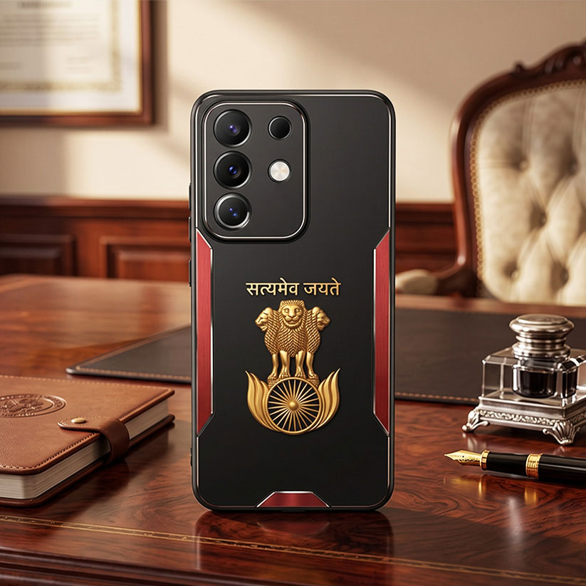 Vivo T4x 5G Satyamev Jayate 3D Metal Aluminium Back Case