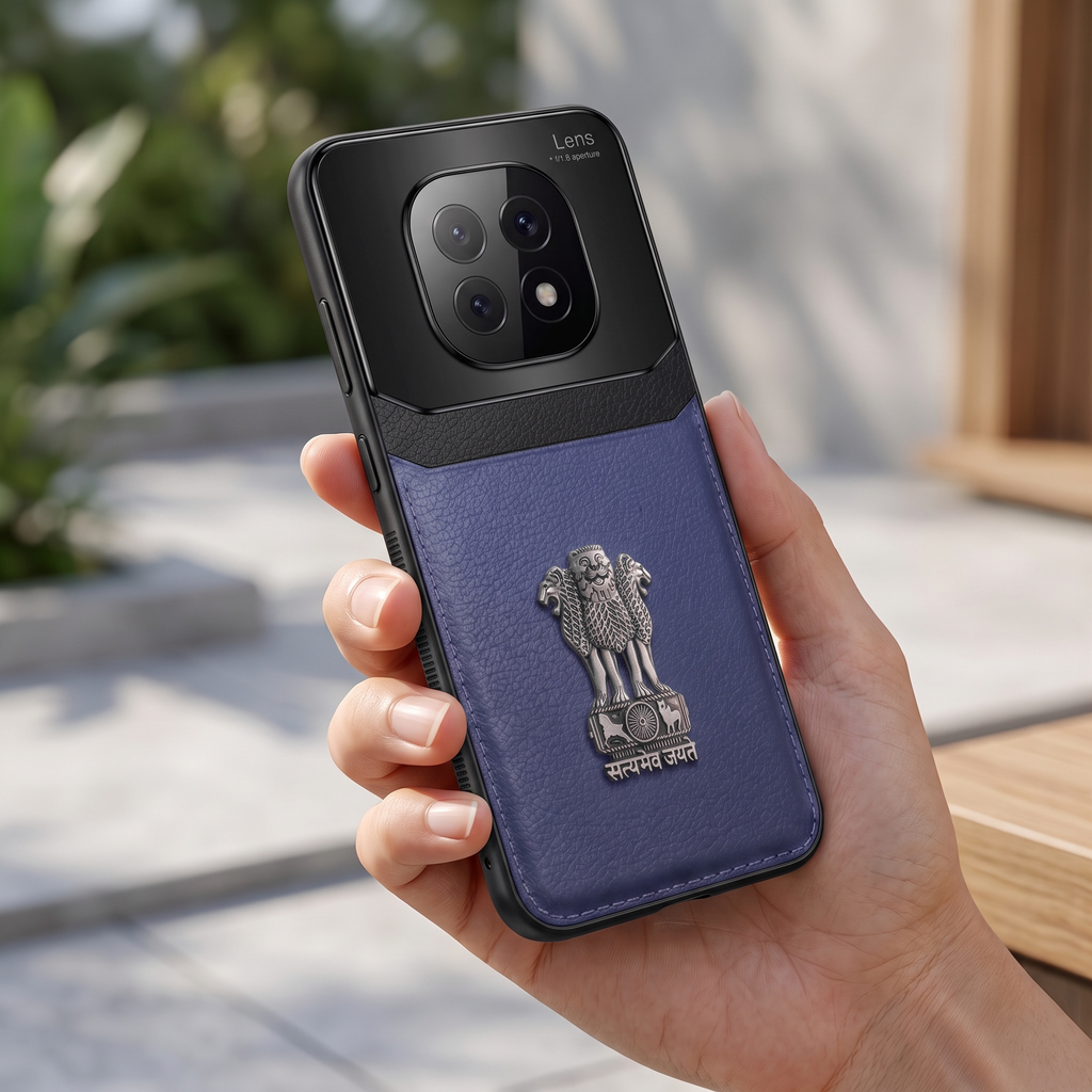 Oppo F29 Pro 5G Satyamev Jayate 3D Metal Leather Back Case
