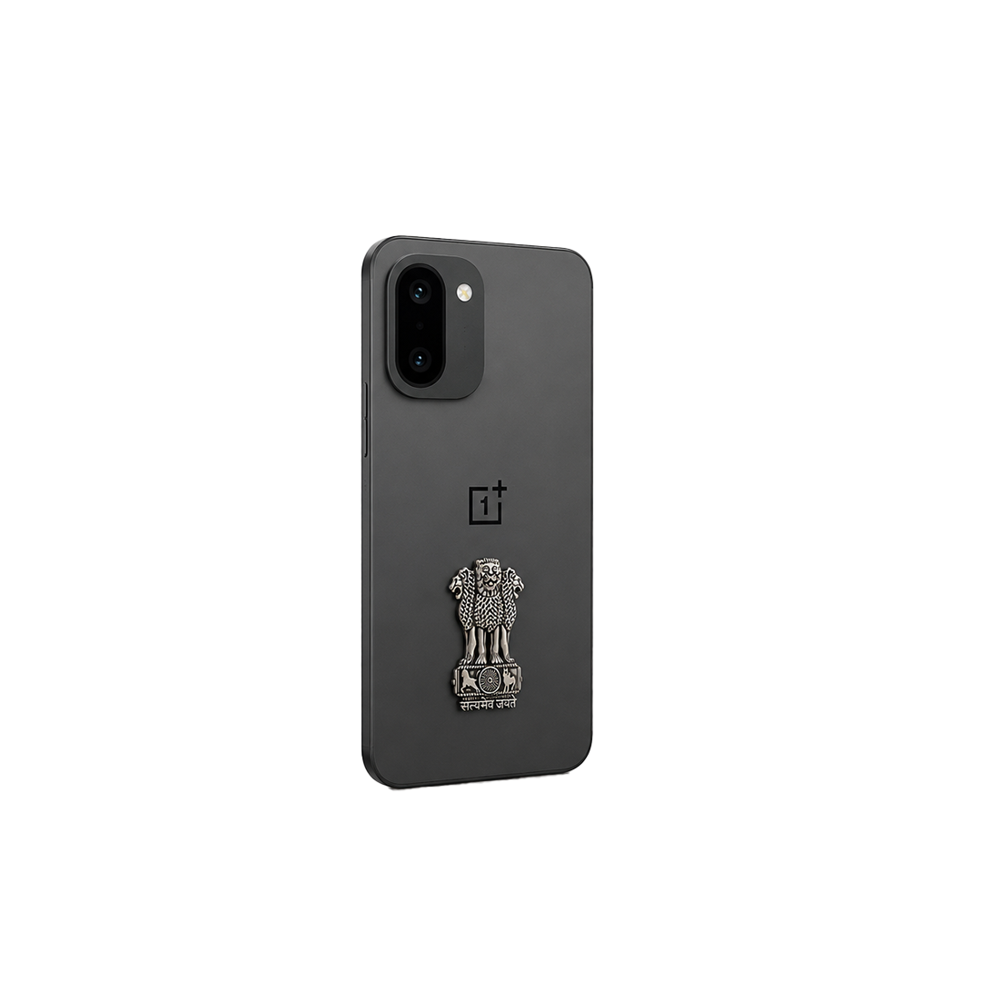 OnePlus 15R 5G Compatible Satyamev Jayate 3D Metal Emblem Sticker