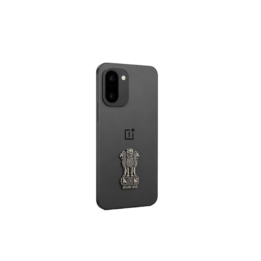 OnePlus 15R 5G Compatible Satyamev Jayate 3D Metal Emblem Sticker