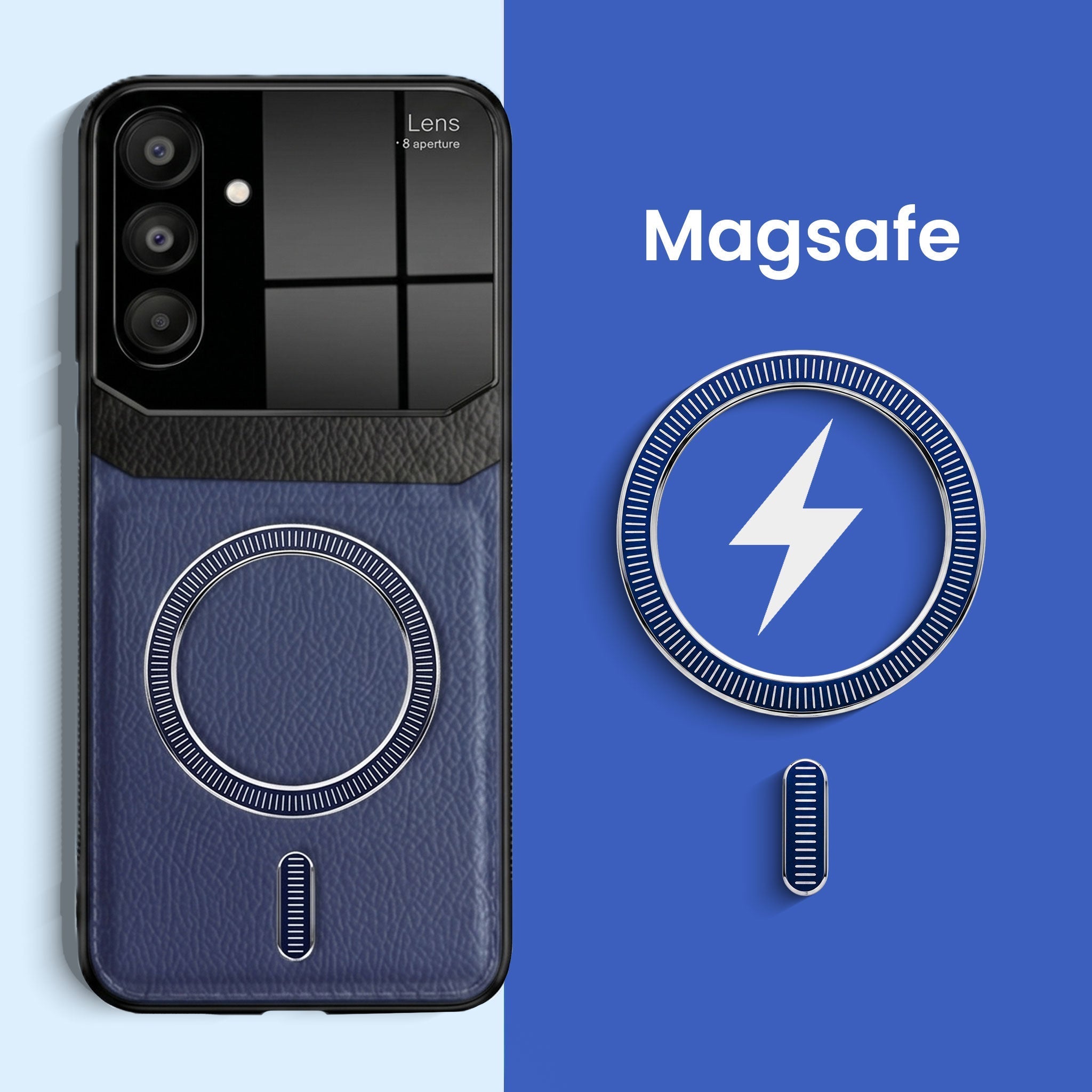 Samsung Galaxy A34 5G Premium Magsafe Magnetic Leather Lens Protective Case