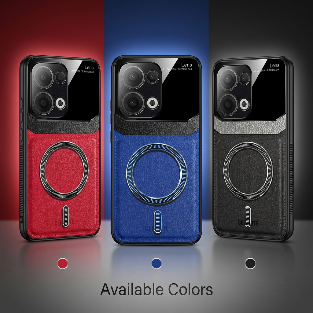 Oppo Reno 13 5G Premium Magsafe Magnetic Leather Lens Protective Case