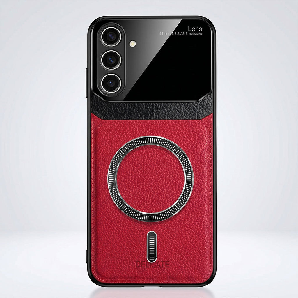 Samsung Galaxy A56 5G Premium Magsafe Magnetic Leather Lens Protective Case