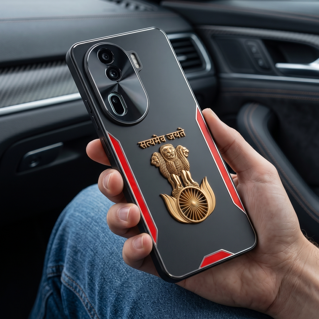 Oppo Reno 11 Pro 5G Satyamev Jayate 3D Metal Aluminium Back Case
