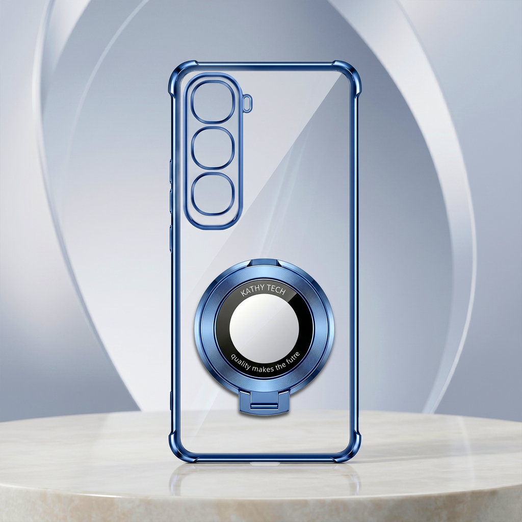 Vivo Y400 Pro 5G Original Luxury Magnifier Ring Stand Shockproof Airbags Corner Case