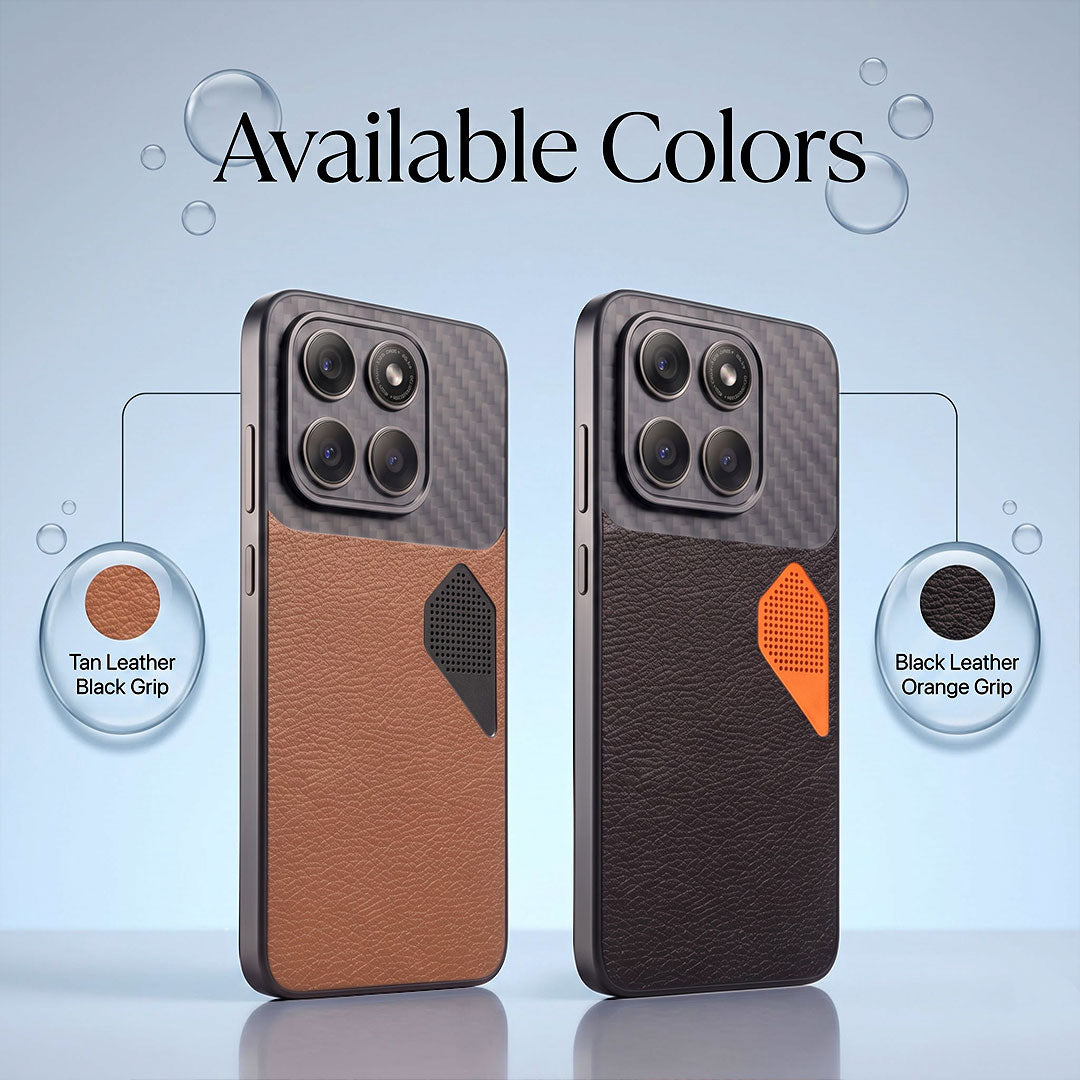 Motorola Edge 60 Pro 5G Carbon Fiber Heat Dissipation Leather Hybrid Phone Case