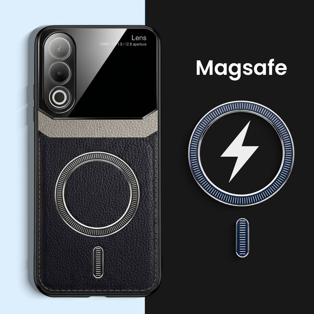 Oppo K12x 5G Premium Magsafe Magnetic Leather Lens Protective Case