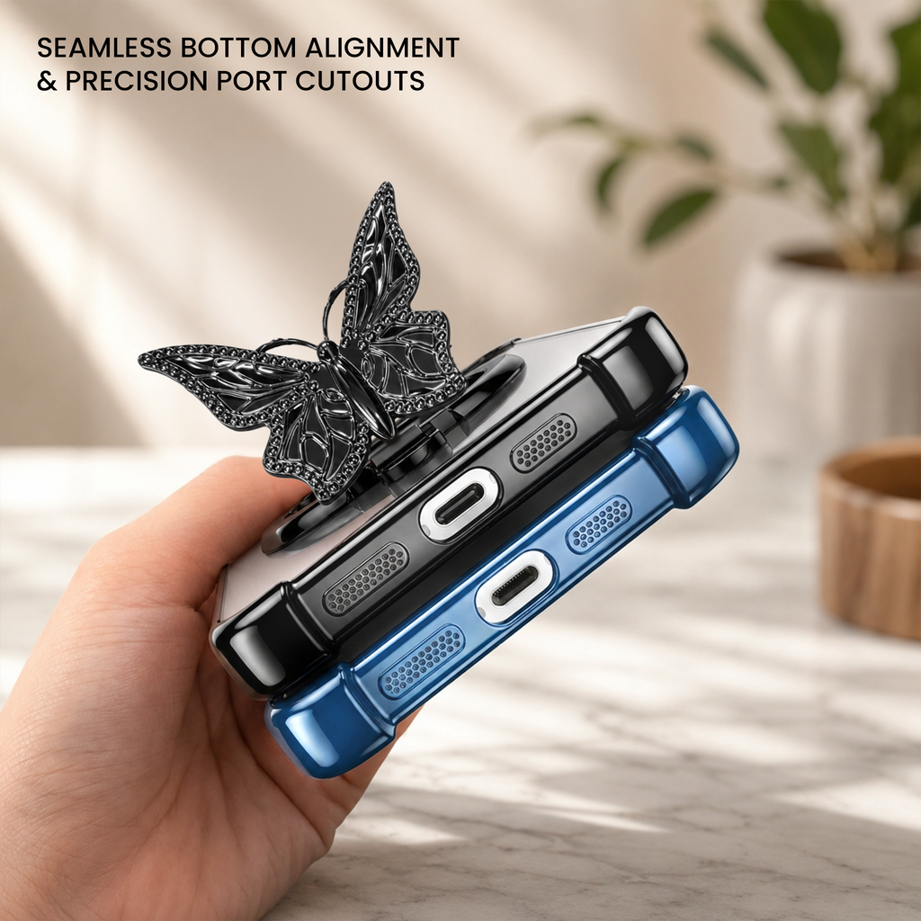 Vivo Y200 5G Premium Butterfly Stand Airbags Case