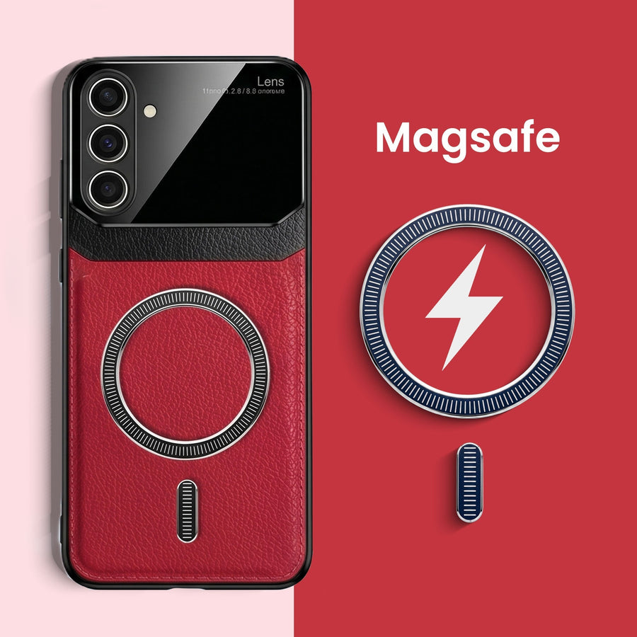 Samsung Galaxy A54 5G Premium Magsafe Magnetic Leather Lens Protective Case