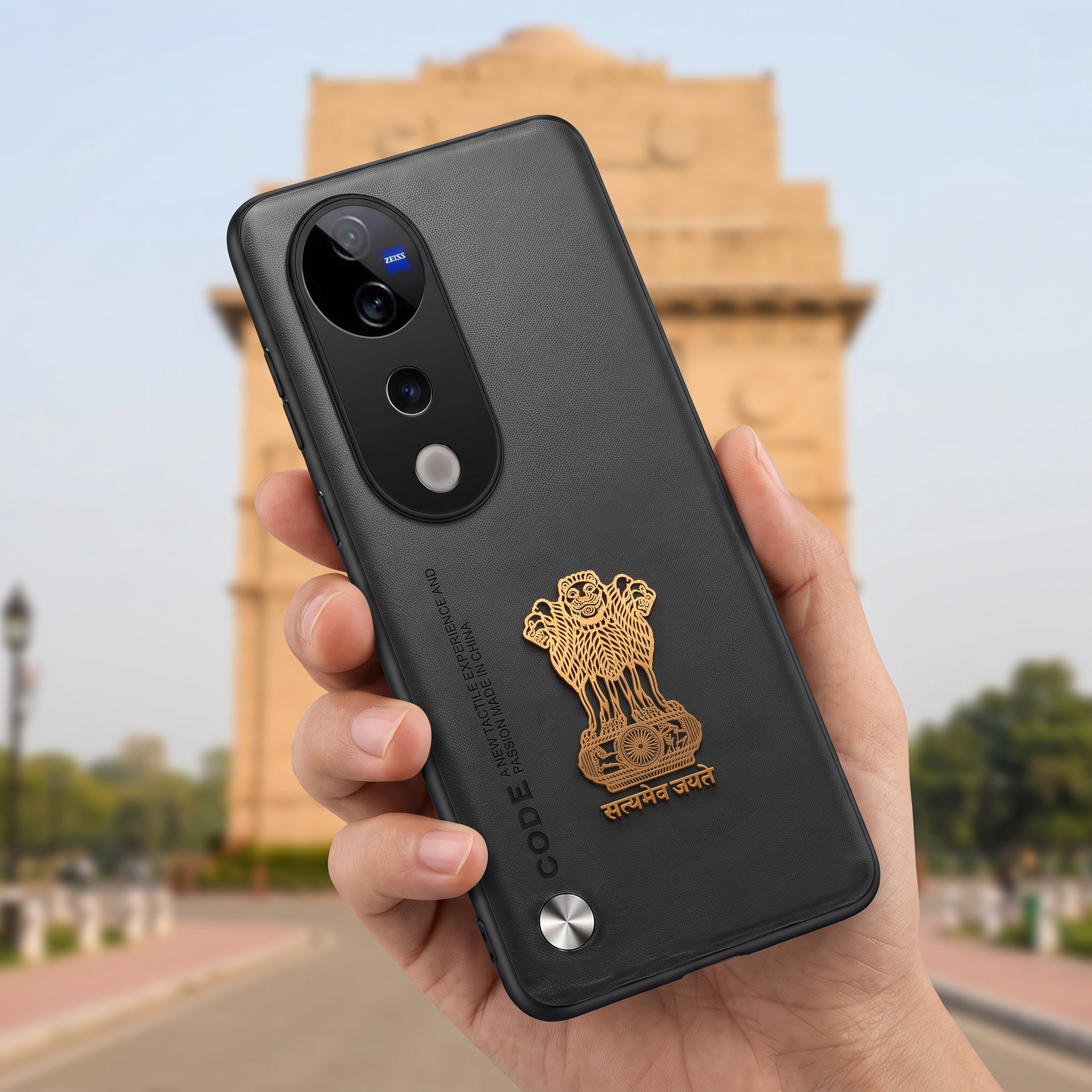 Vivo T3 Ultra 5G Satyamev Jayate Vegan Leather Back Case