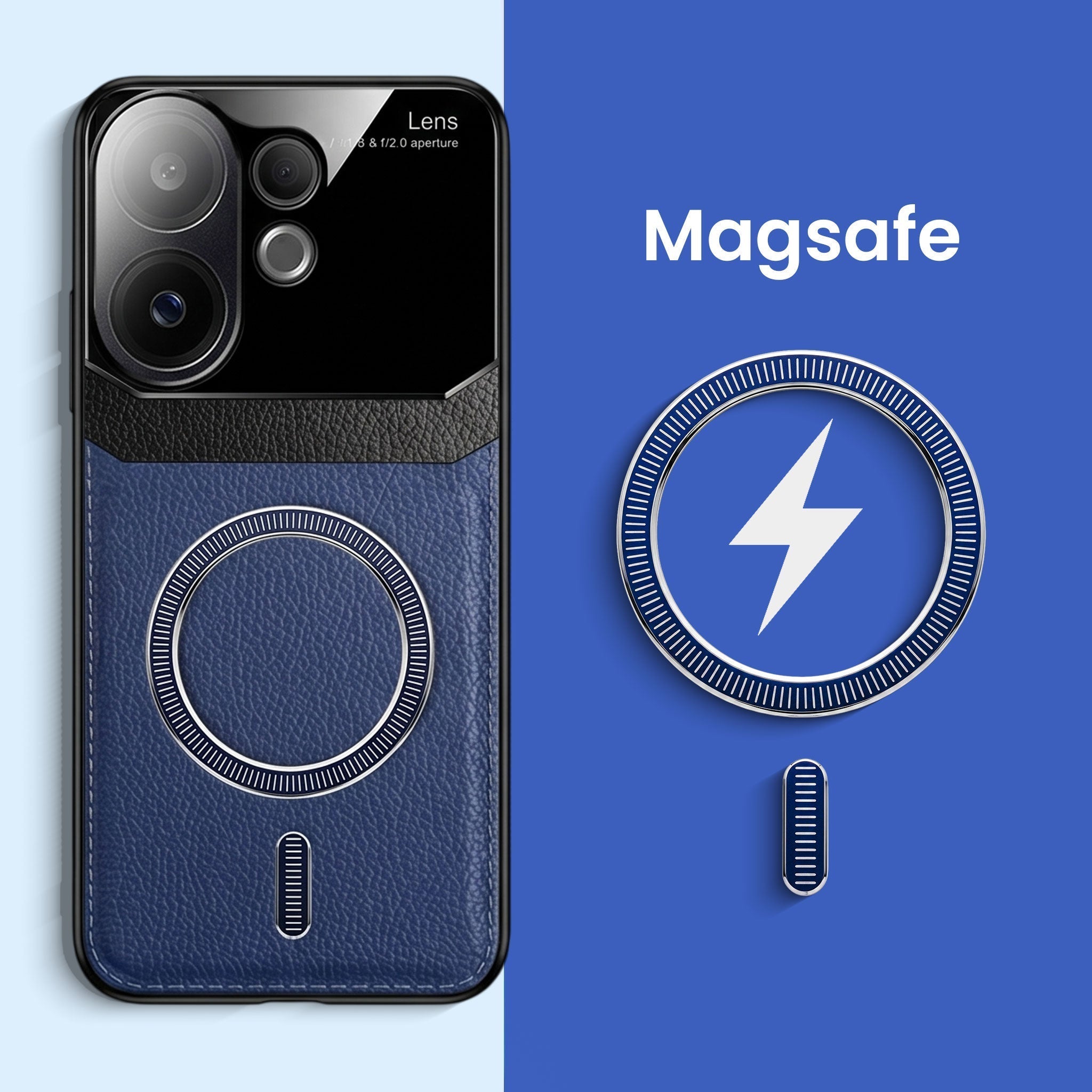Vivo V60 5G Premium Magsafe Magnetic Leather Lens Protective Case