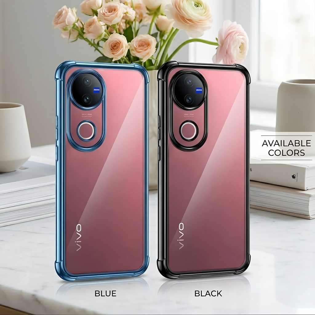 Vivo V50 5G Anti-Yellow Electroplating Transparent Airbags Case