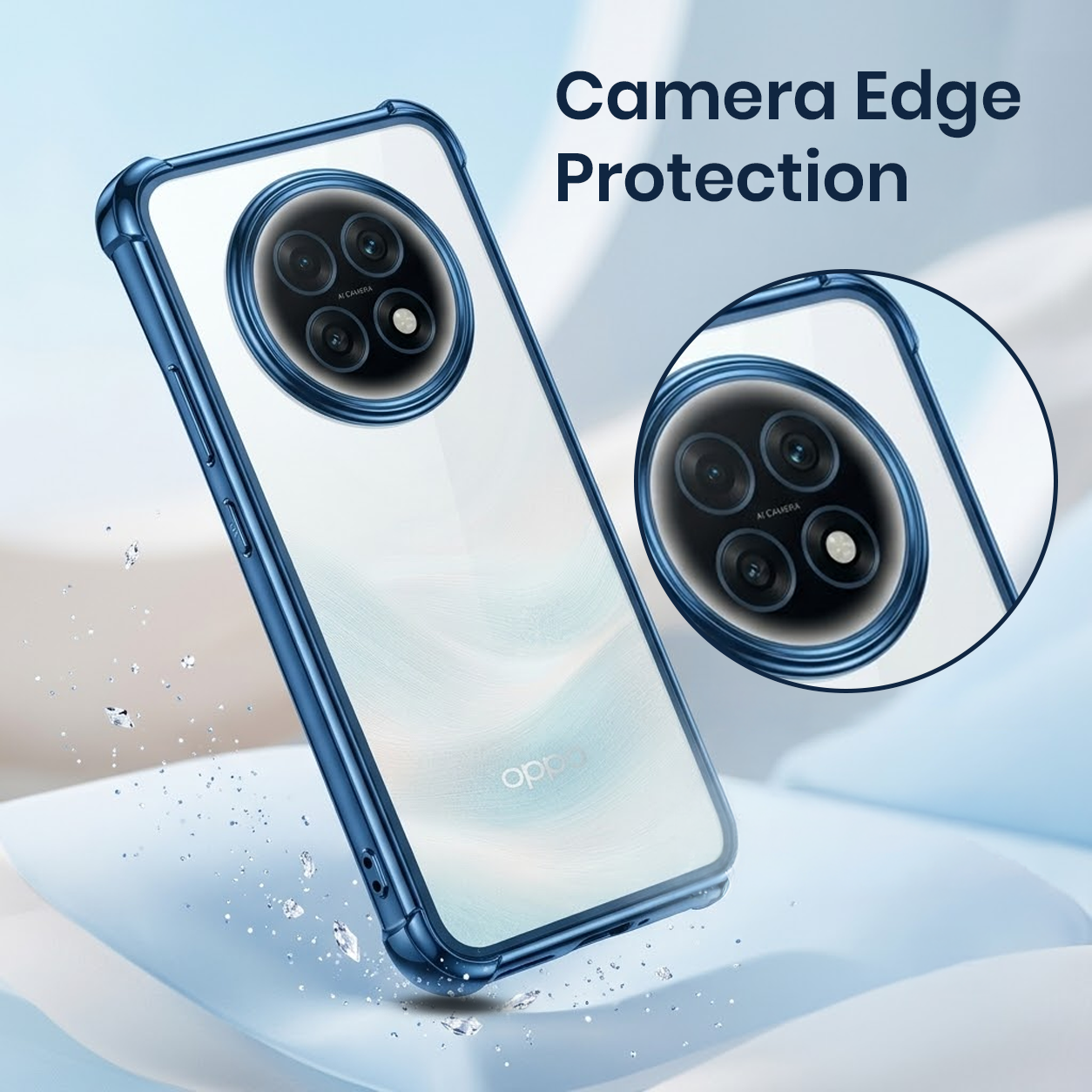 Oppo F31 Pro+ 5G Anti-Yellow Electroplating Transparent Airbags Case
