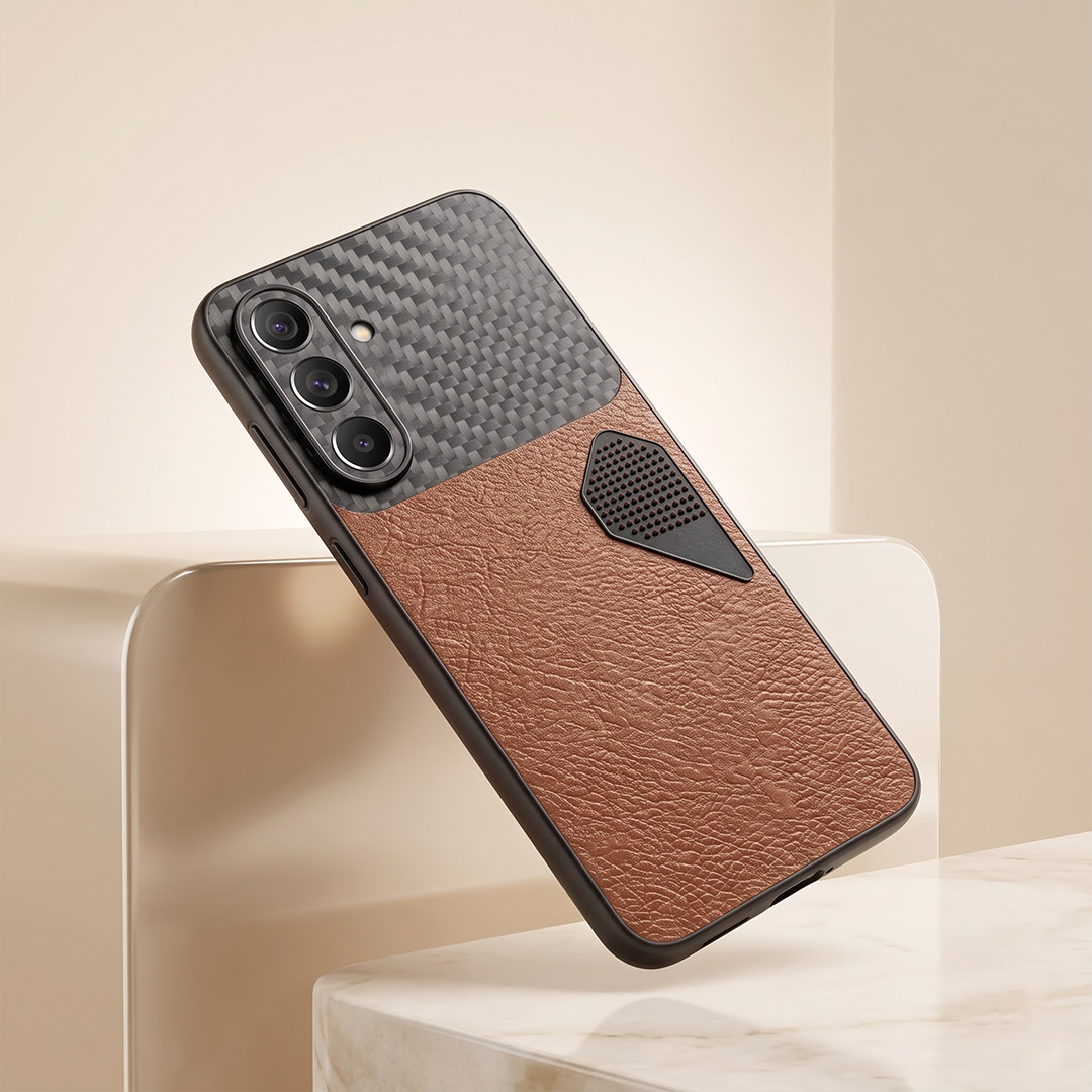 Samsung Galaxy A37 5G Carbon Fiber Heat Dissipation Leather Hybrid Phone Case