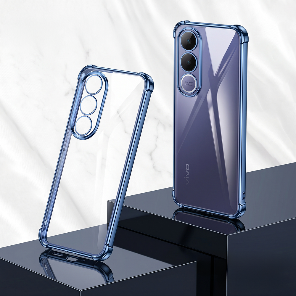 Vivo V70FE 5G Anti-Yellow Electroplating Transparent Airbags Case