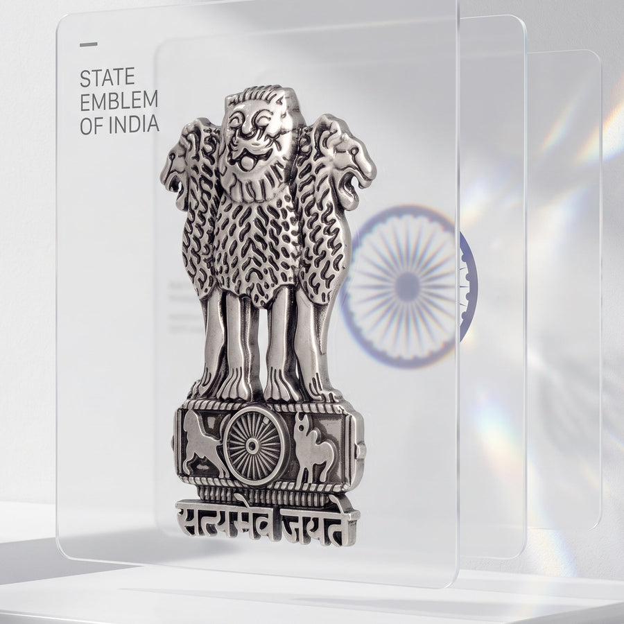 Oppo F29 Pro 5G Compatible Satyamev Jayate 3D Metal Emblem Sticker