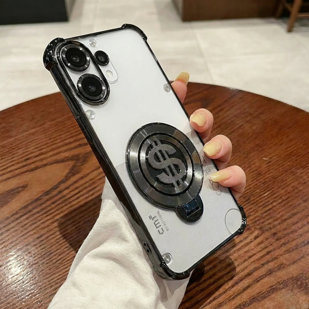 Nothing Phone 2 Pro 5G Four Corner Airbags 100% Original Astro Money Magnet Rotating Dollar Case