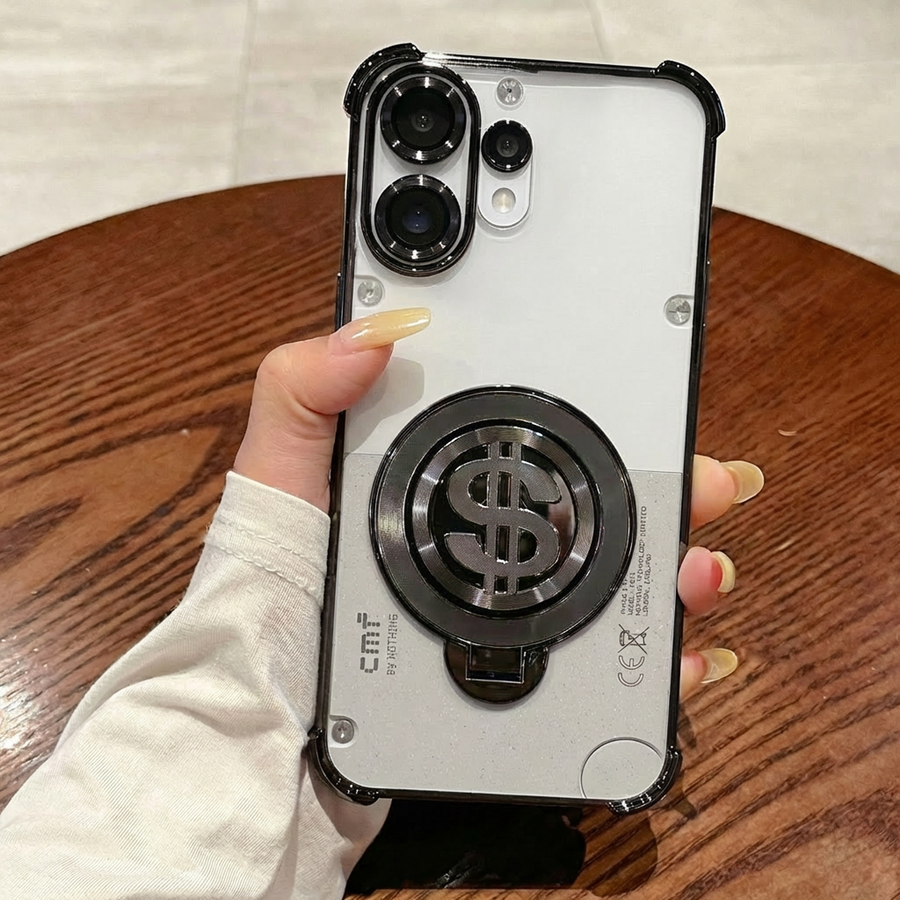 Nothing Phone 2 Pro 5G Four Corner Airbags 100% Original Astro Money Magnet Rotating Dollar Case