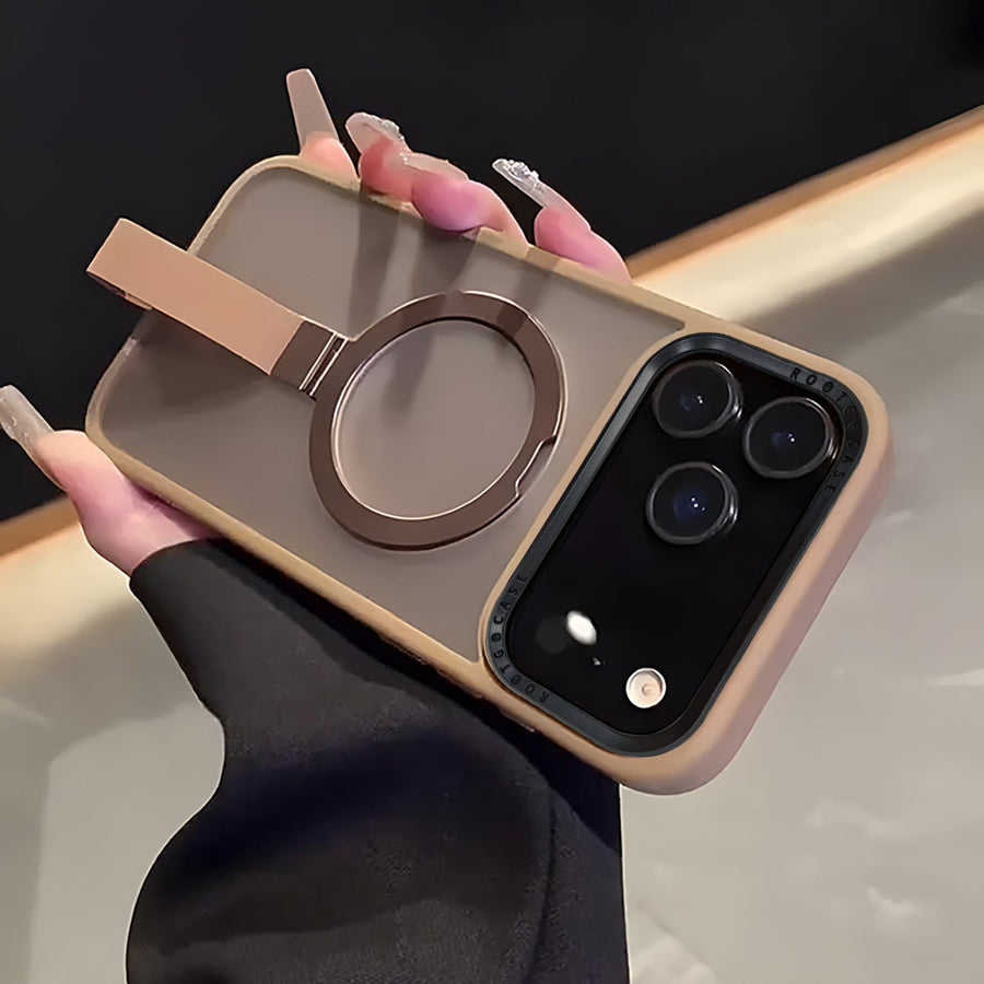 iPhone 17 Pro & 17 Pro Max Magnetic Ring Stand Hand Holding Band Case