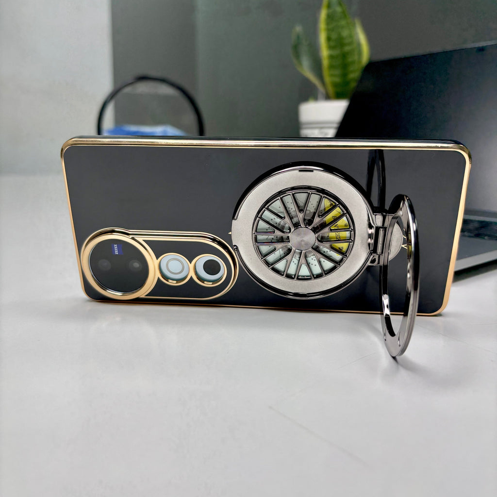 Vivo V40 Pro 5G Best Selling Stress Buster Wheel Silicone Scratch Resistant Back Case