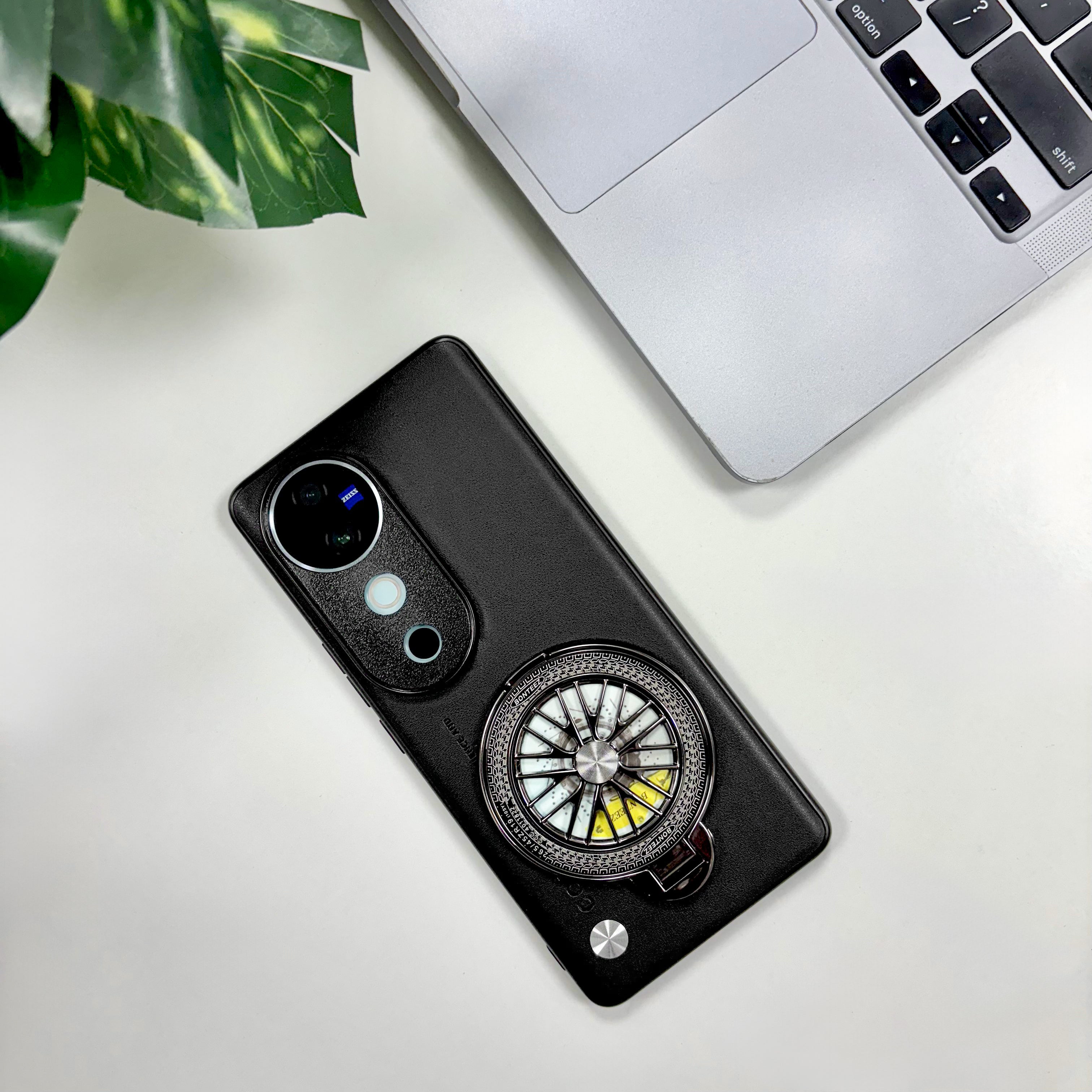 Vivo V40 5G Stress Buster Wheel Soft Vegan Scratch Resistant Back Case