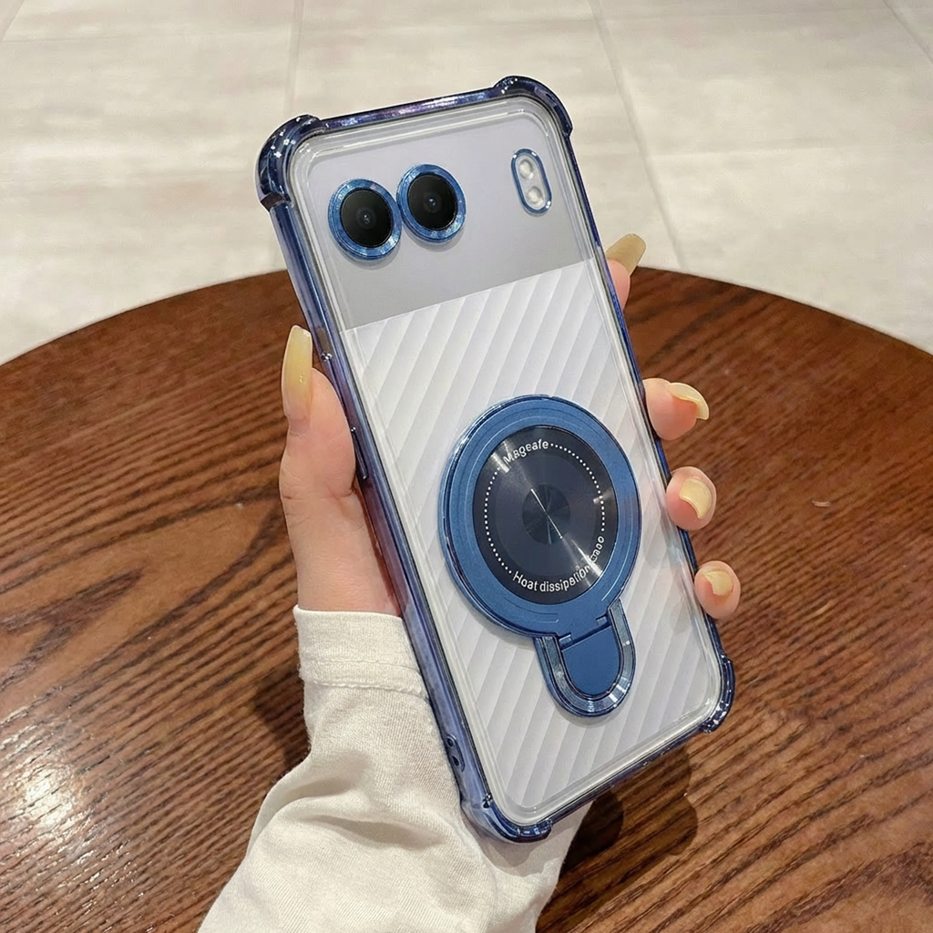 OnePlus Nord 4 5G Luxury Four Corner Invincible Bracket Ring Stand Case