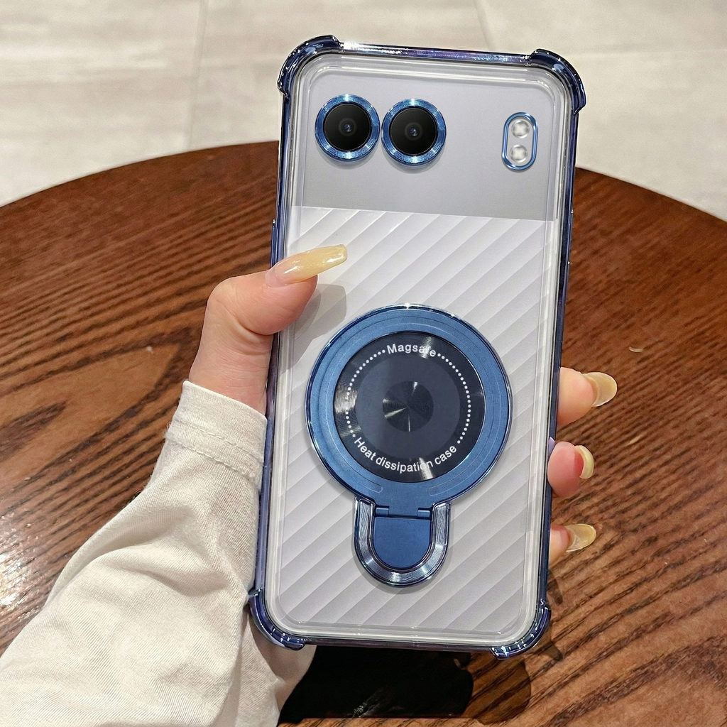 OnePlus Nord 4 5G Luxury Four Corner Invincible Bracket Ring Stand Case
