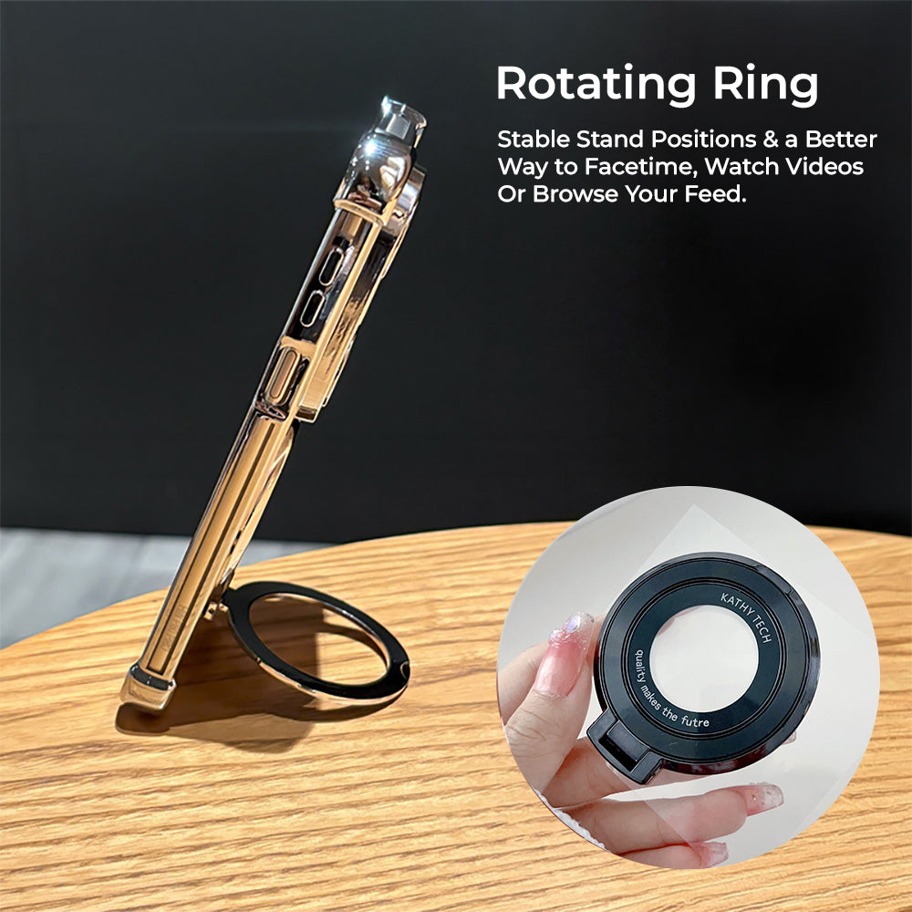Nothing Phone 2a 5G Original Luxury Magnifier Ring Stand Shockproof Airbags Corner Case