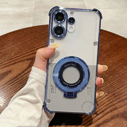Nothing Phone 2 Pro 5G Original Luxury Magnifier Ring Stand Shockproof Airbags Corner Case