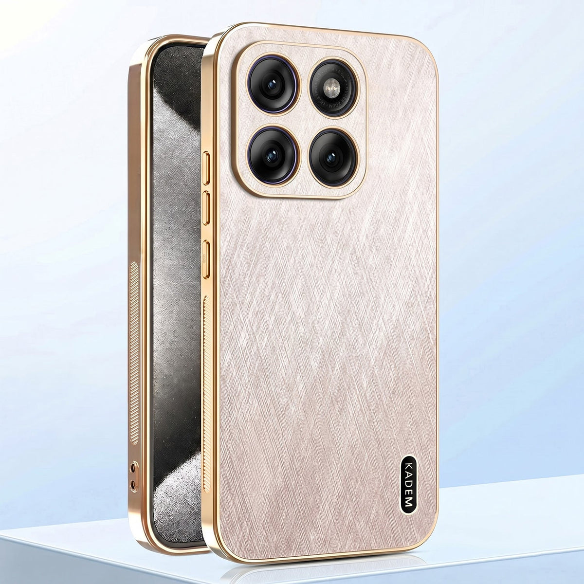 Motorola Edge 60 Pro 5G Premium Electroplated Frame Gold Thread Pattern Soft Case