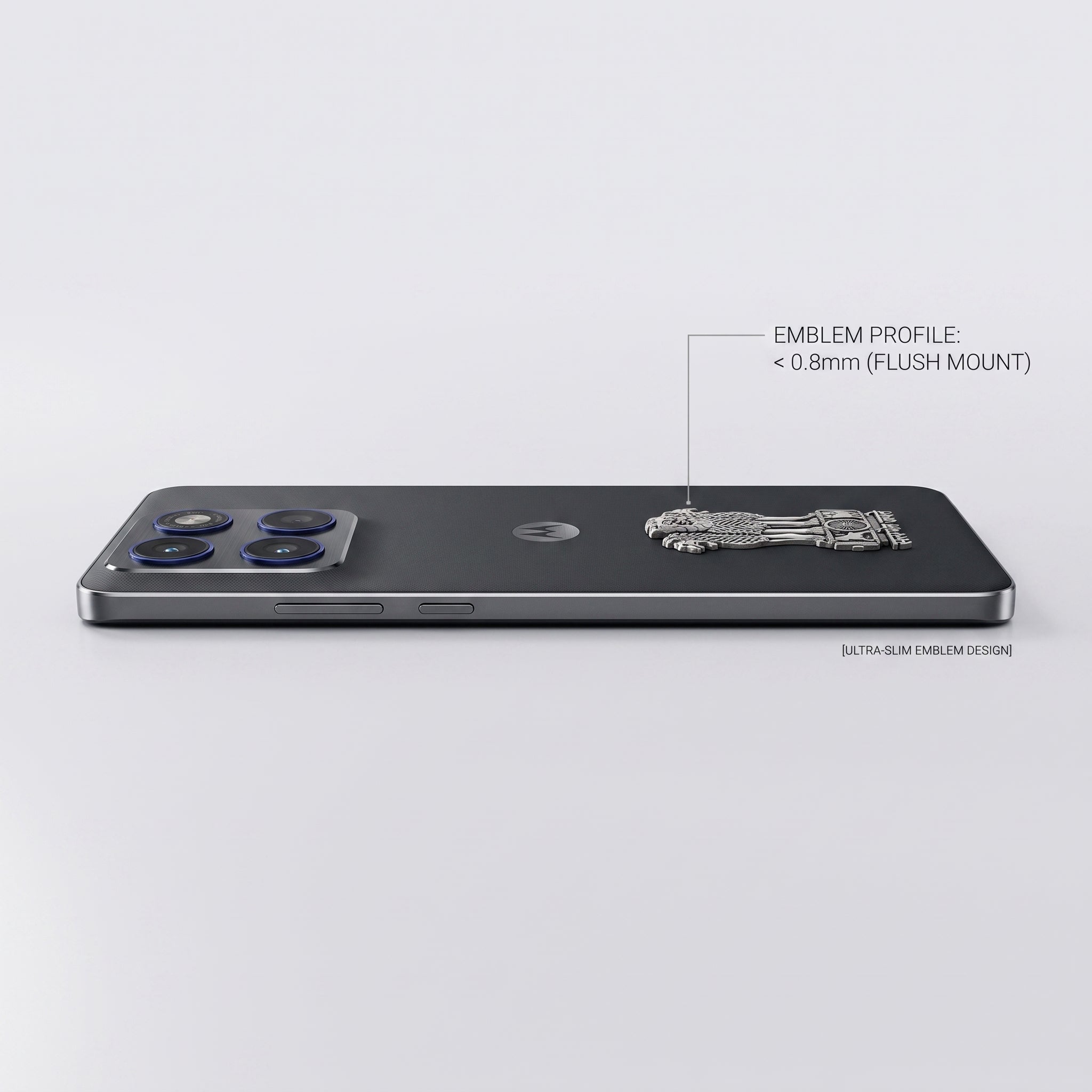 Motorola Edge 70 5G Compatible Satyamev Jayate 3D Metal Emblem Sticker