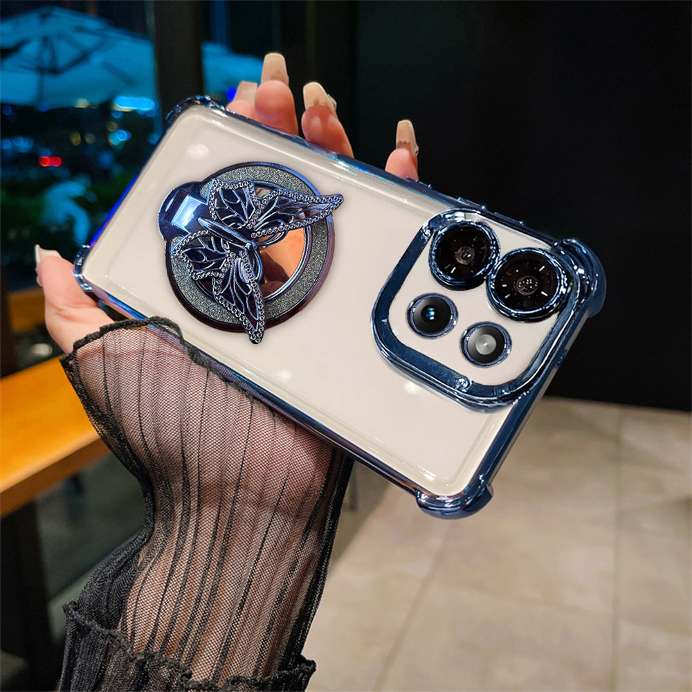 Motorola Edge 50 5G Phone case with dragon design held by a person wearing black gloves.