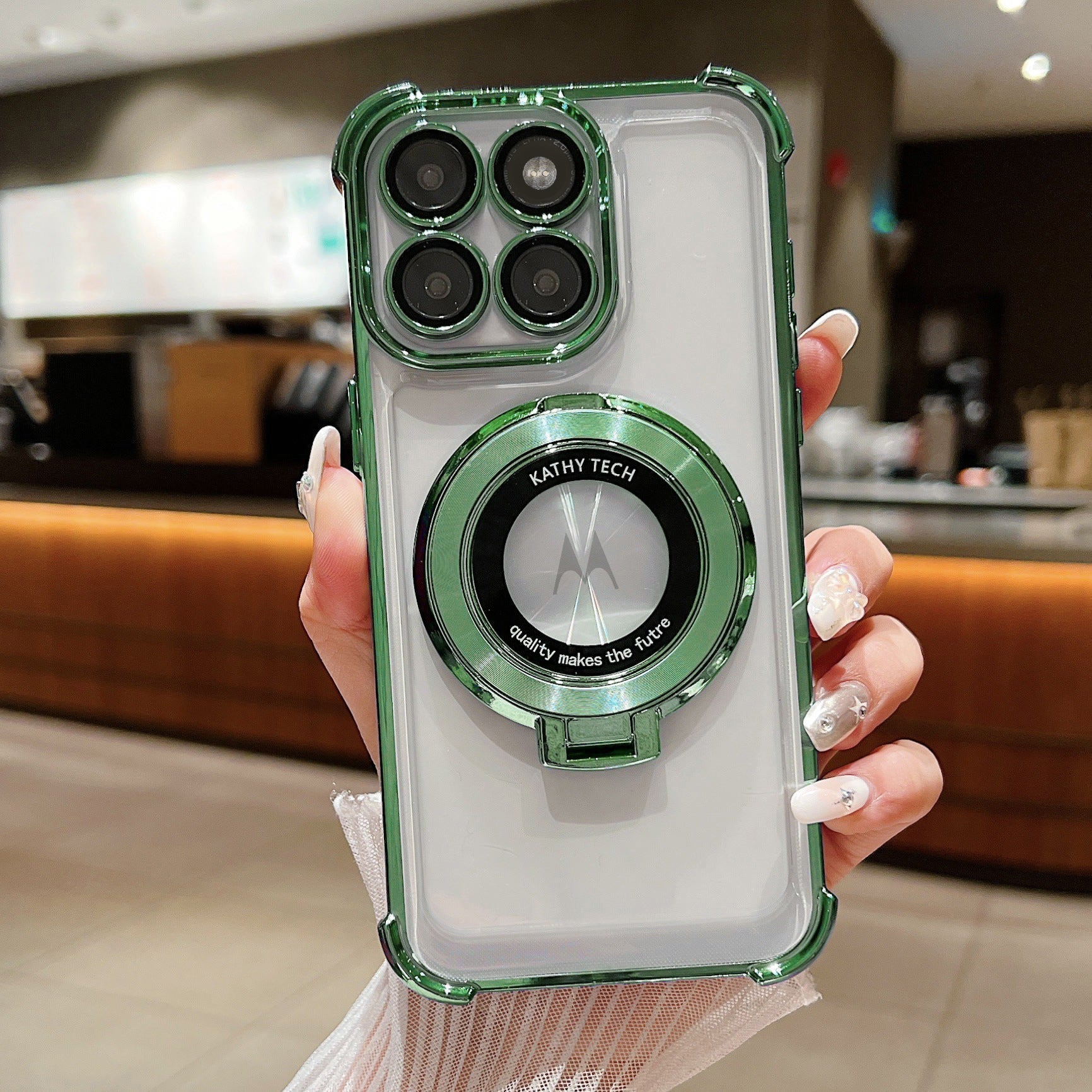 Motorola Edge 70 5G Original Luxury Magnifier Ring Stand Shockproof Airbags Corner Case