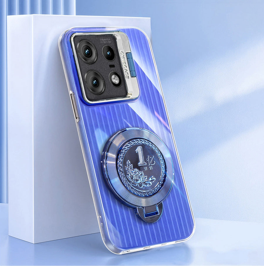 Motorola Edge 50 Pro 5G Luxury Dual Layer Hybrid Camera Billion Wheel Rotating Case