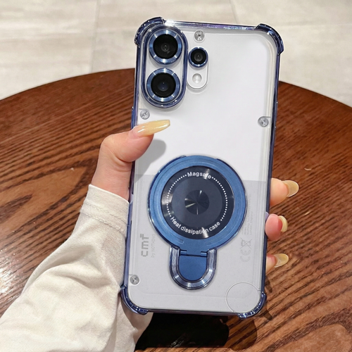 Nothing Phone 2 Pro 5G Luxury Four Corner Invincible Bracket Ring Stand Case
