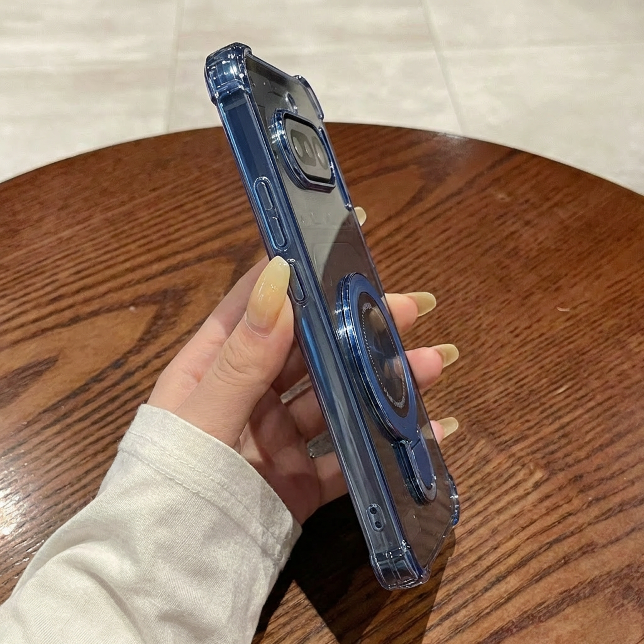 Nothing Phone 4a 5G Luxury Four Corner Invincible Bracket Ring Stand Case