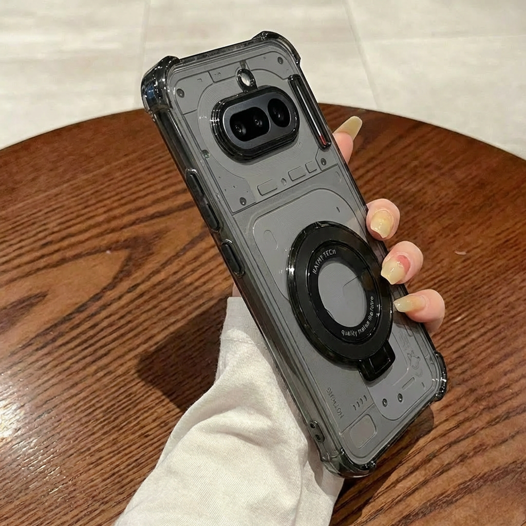 Nothing Phone 4a 5G Original Luxury Magnifier Ring Stand Shockproof Airbags Corner Case