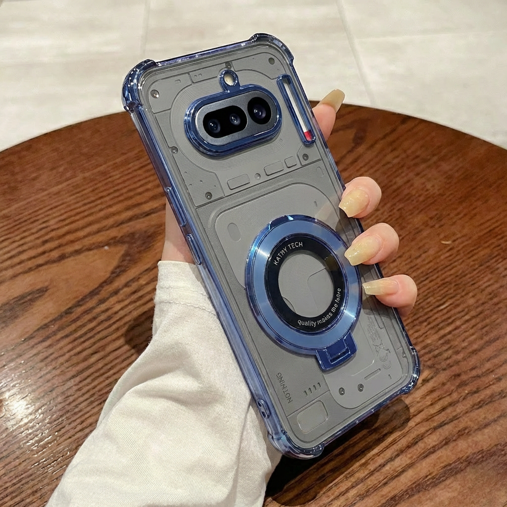 Nothing Phone 4a 5G Original Luxury Magnifier Ring Stand Shockproof Airbags Corner Case