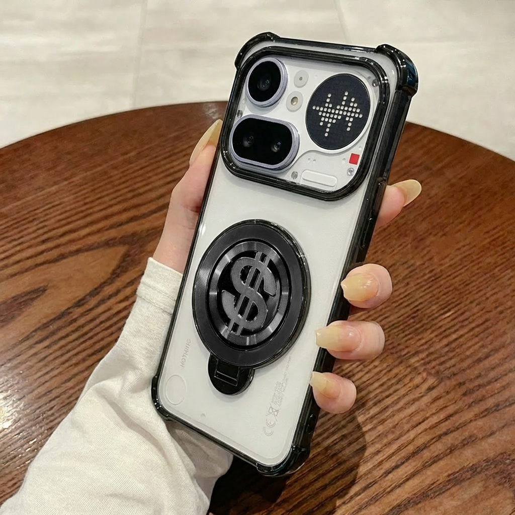 Nothing Phone 4a Pro 5G Four Corner Airbags 100% Original Astro Money Magnet Rotating Dollar Case