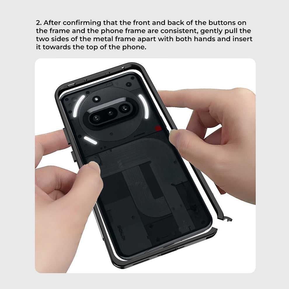 Nothing Phone 4a 5G Aluminium Metal Frame Case With Metal Camera Lens Protection