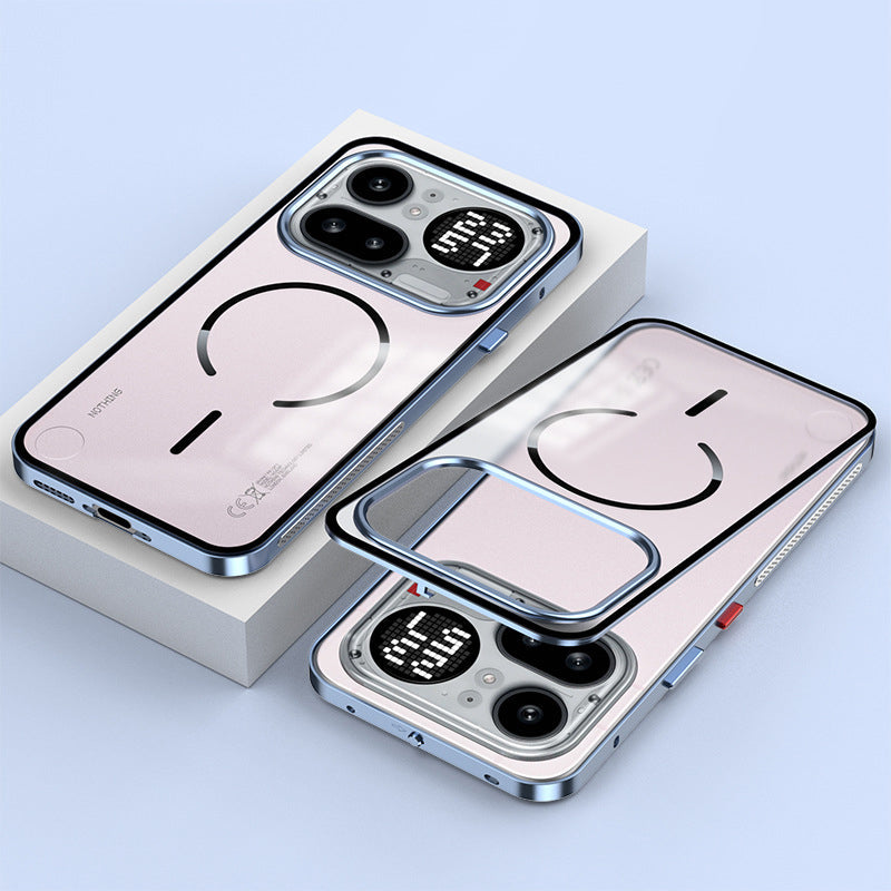 Nothing Phone 4a Pro 5G Aluminium Metal Bumper Shield Transparent Back Case