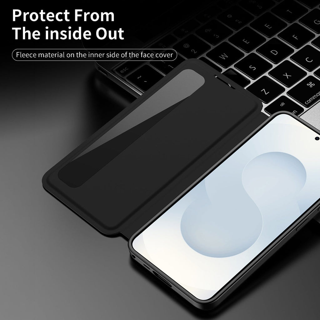 Samsung Galaxy S24 FE 5G Smart Side Window Flip Leather Case