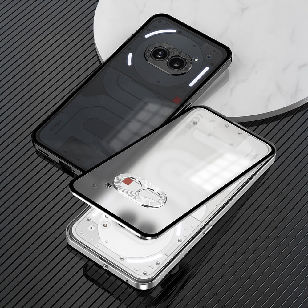 Nothing Phone 2a 5G Aluminium Metal Bumper Shield Transparent Back Case